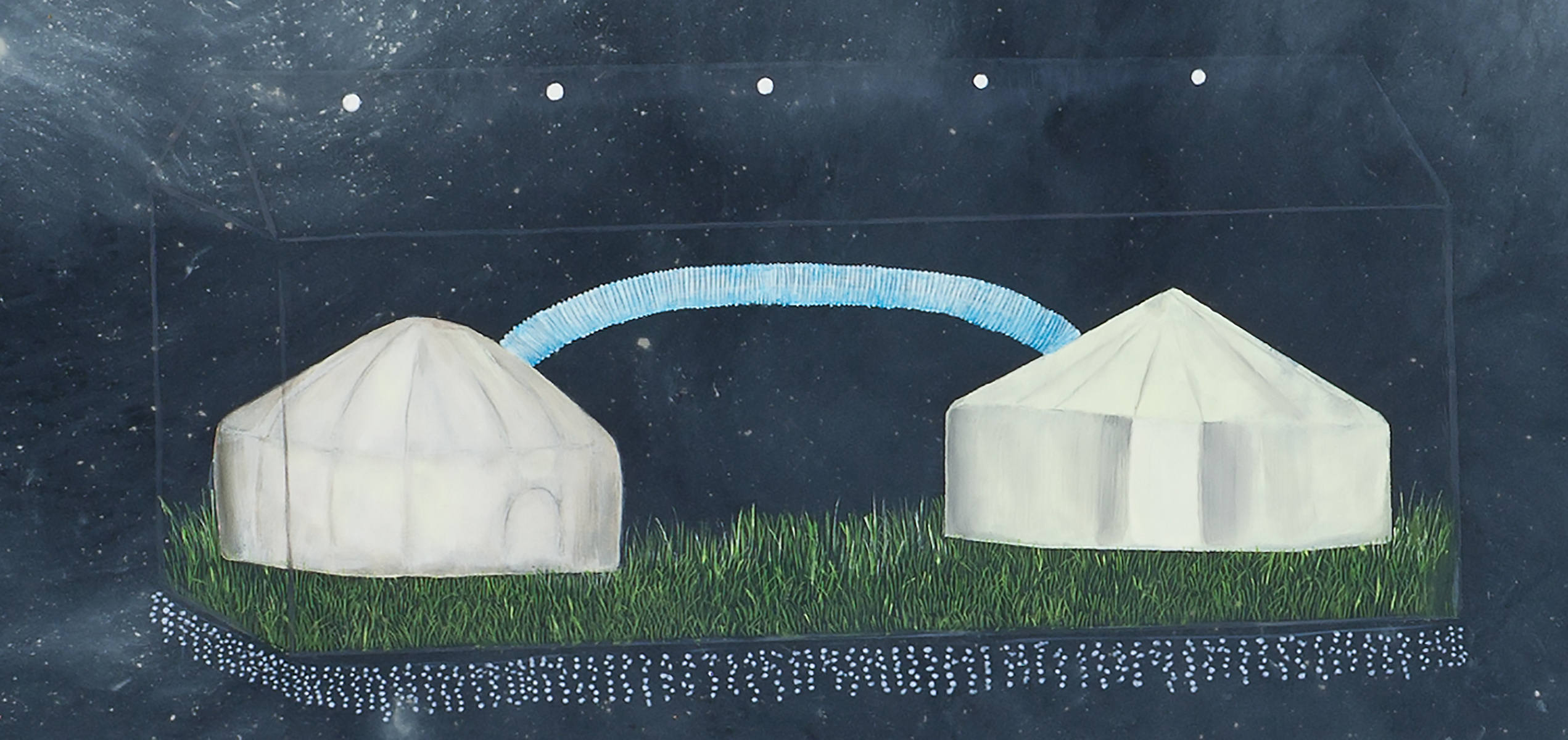 Outer Space Living Is Easy - Yurt Detail